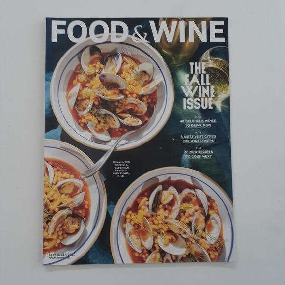 Food & Wine Magazine September 2022 Fall Wine Issue Recipes Publisher - Picture 1 of 2